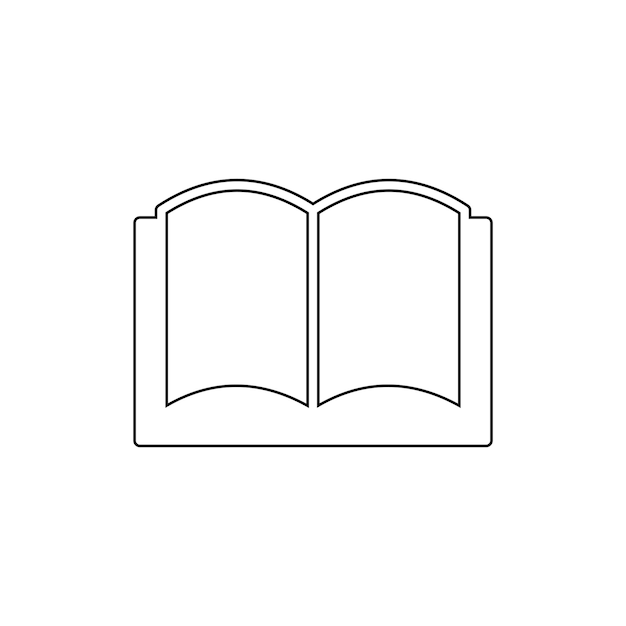 Vector openbook icon line