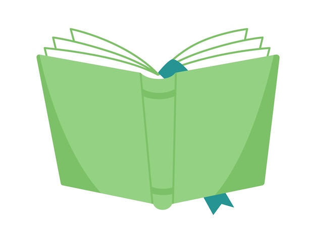 Opened book with bookmark Education icon Vector illustration