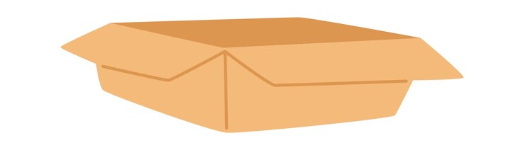 Открытая картонная коробка