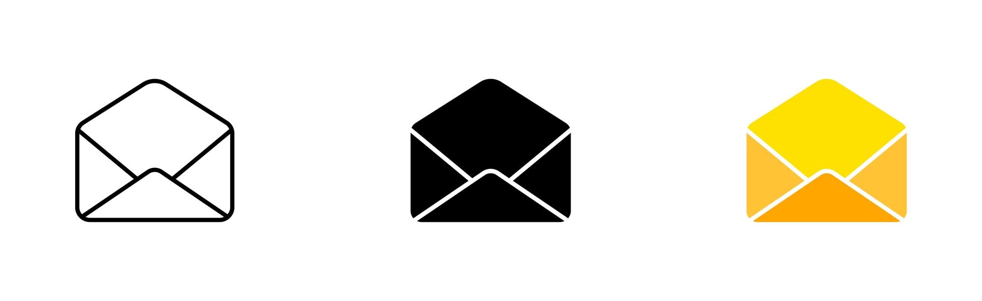 Email, Open Mail, New Email Icon Stock Illustration - Illustration of  communication, sign: 158557376