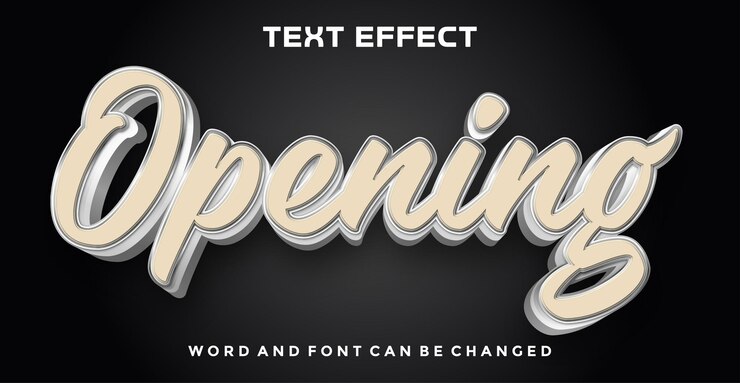 Vector opening editable text effect