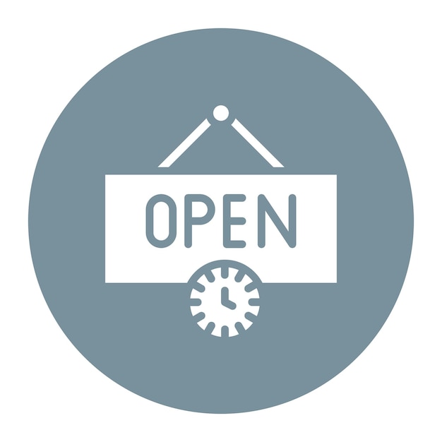 Opening Hours icon vector image Can be used for Contact Us