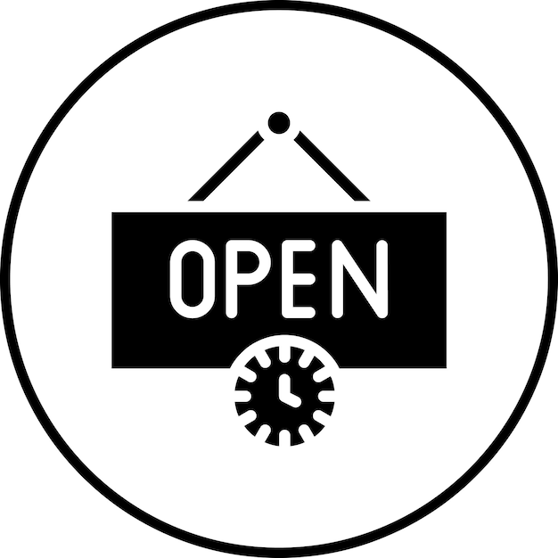 Vector opening hours icon vector image can be used for contact us