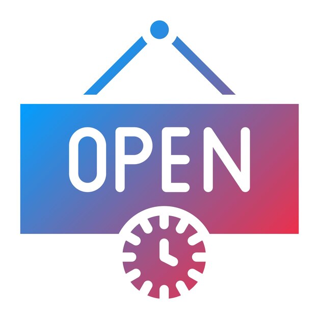 Vector opening hours icon vector image can be used for contact us