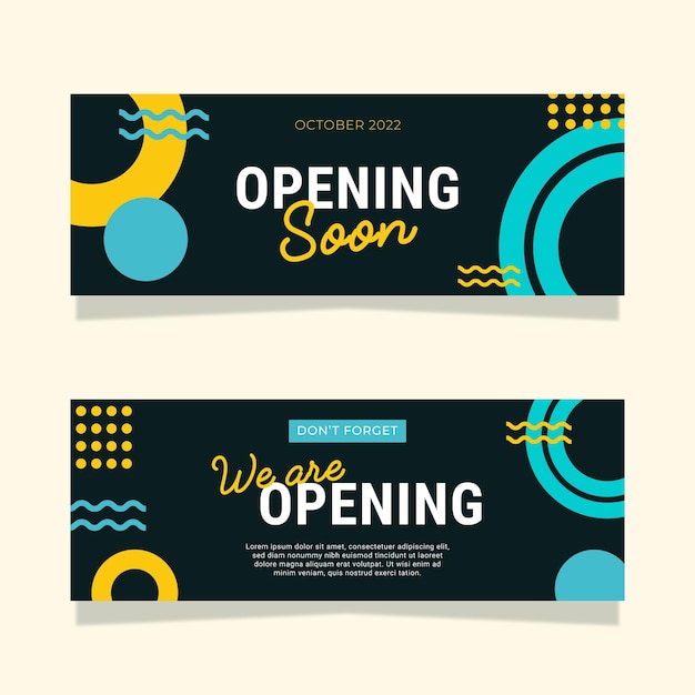 Vector opening soon banner