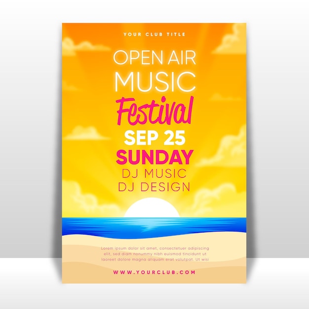 Openlucht muziekfestival poster