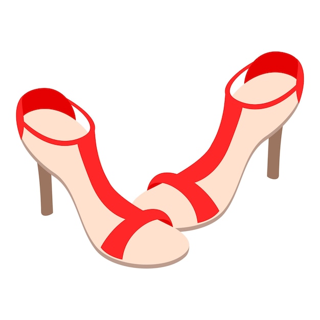 Vector opentoe sandals icon isometric illustration of opentoe sandals vector icon for web