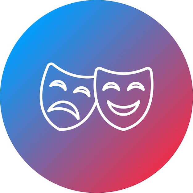 Vettore immagine vettoriale dell'icona della maschera opera può essere utilizzata per circo