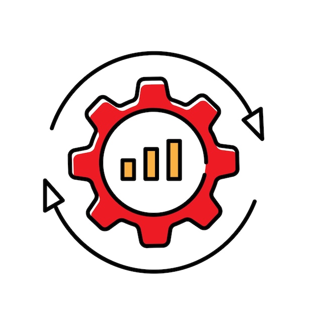 Vector operational optimization and fraud detection vector icon design