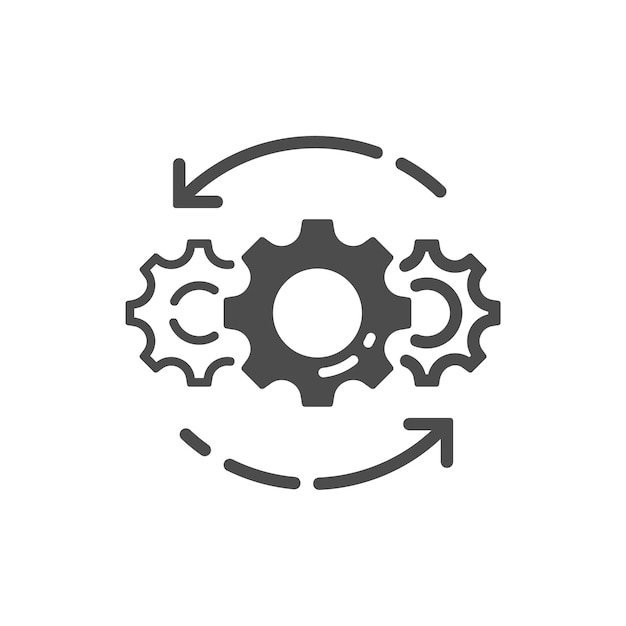 Icona della linea operativa isolata su sfondo bianco illustrazione vettoriale