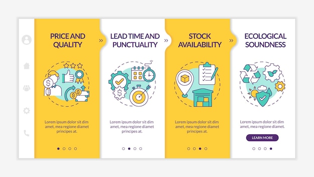 operations management effectiveness metrics onboarding vector template
