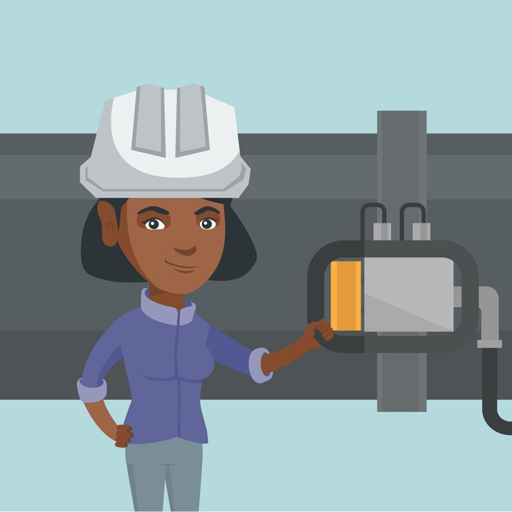 Vector operator checking the detector on the pipeline.