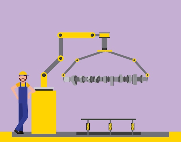 Operator factory automotive robotic arm connecting rod