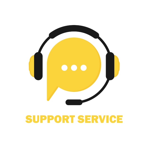 Operator logo vector icon online support service