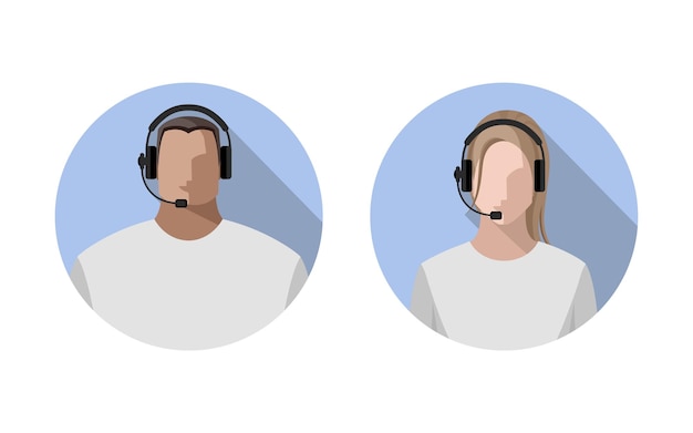 Operators are young men and women online wearing headphones with a microphone headset