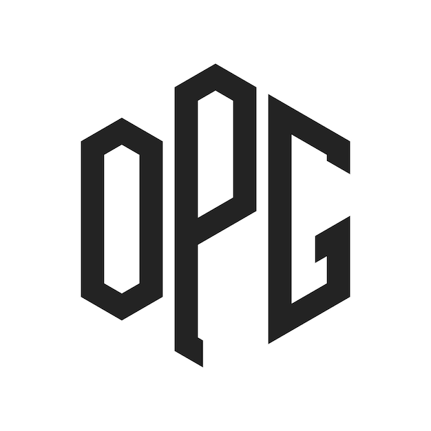 Дизайн логотипа OPG Первоначальная буква OPG Монограмма Логотип с использованием шестиугольной формы