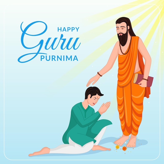 Opgedragen aan spirituele leraren, goeroes zegenen zijn shishya Studenten Happy Guru Purnima