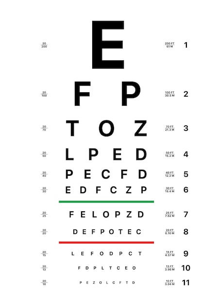 Vector ophthalmic table for visual examination