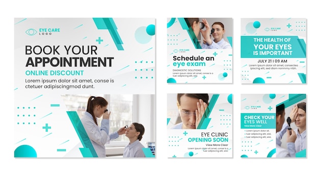 Vector ophthalmologist instagram post template