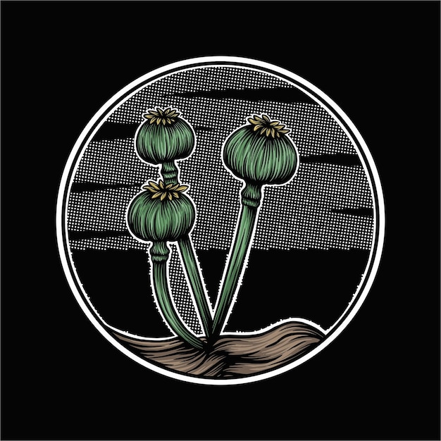 opium illustration vector illustration