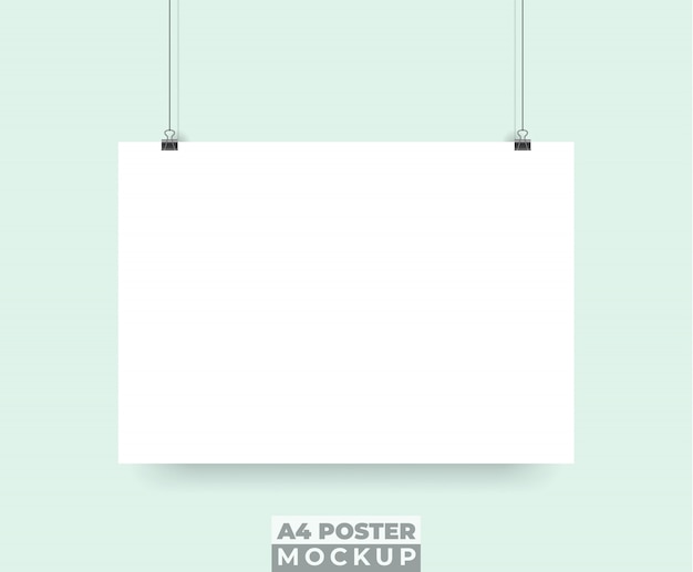 Opknoping realistische 3D-poster mockup