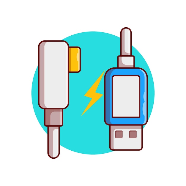 Oplader connector kabel vector illustratie ontwerp