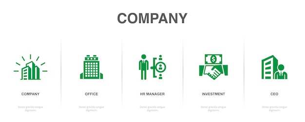 Oplossing strategie plan uitvoering tijdschema pictogrammen Infographic ontwerpsjabloon Creatief concept met 5 stappen