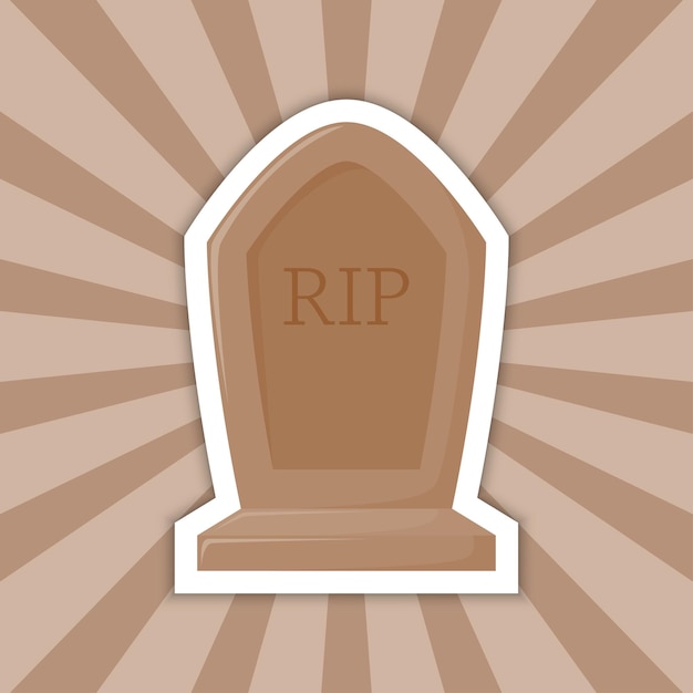 Opmerking sticker met tombstone vector