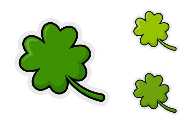 Opmerking stickerset met clover leaf