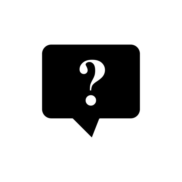 Opmerking vraag icoon set FAQ vector symbool vraag en antwoord pictogram vragen bubbels vragen of verzoek teken vaak gestelde vragen icoon in zwarte gevulde en omschreven stijl