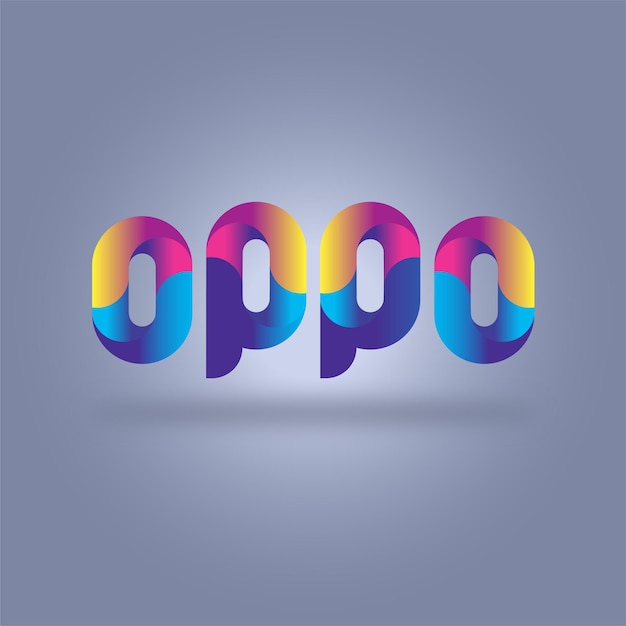 Vector oppo typografie logo