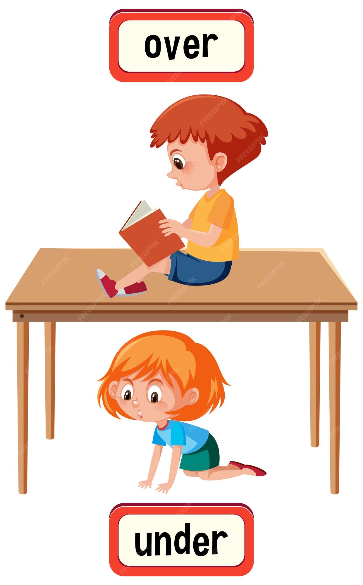 In On Under Clipart In On Under Clipart