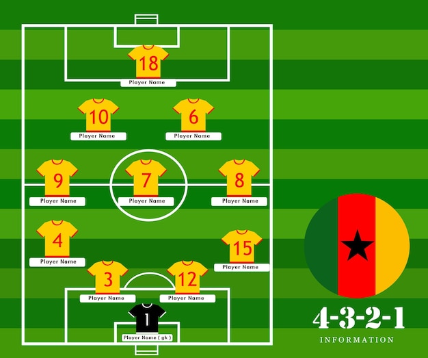 Opstelling voetbaltoernooi vectorillustratie