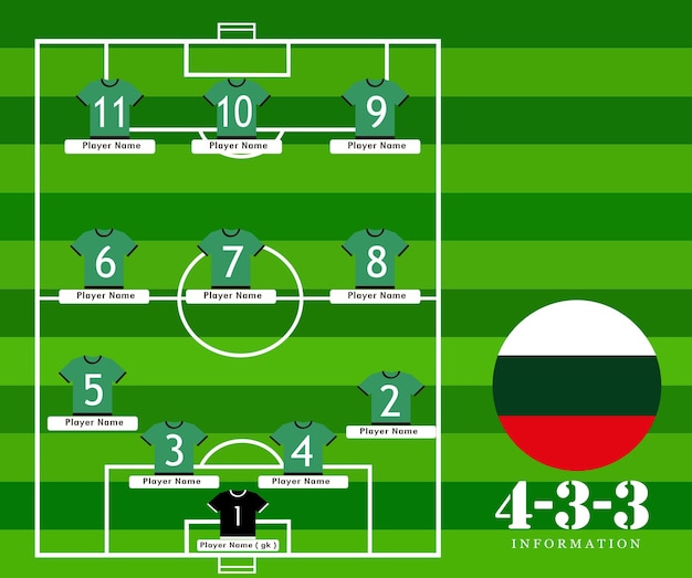 Opstelling voetbaltoernooi vectorillustratie