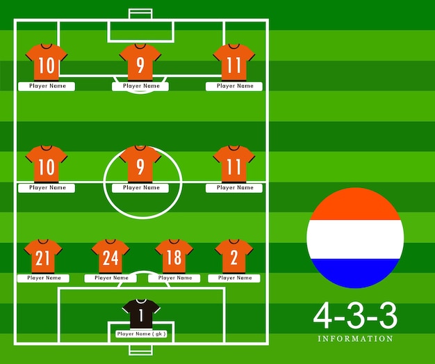 Vector opstelling voetbaltoernooi vectorillustratie