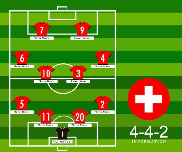 Vector opstelling voetbaltoernooi vectorillustratie