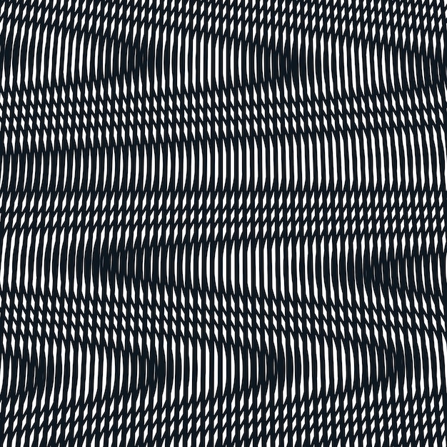 Optical background with monochrome geometric lines. Moire pattern, trance effect.