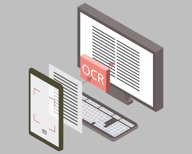 Технология оптического распознавания символов (OCR) путем распознавания текста из фотовектора