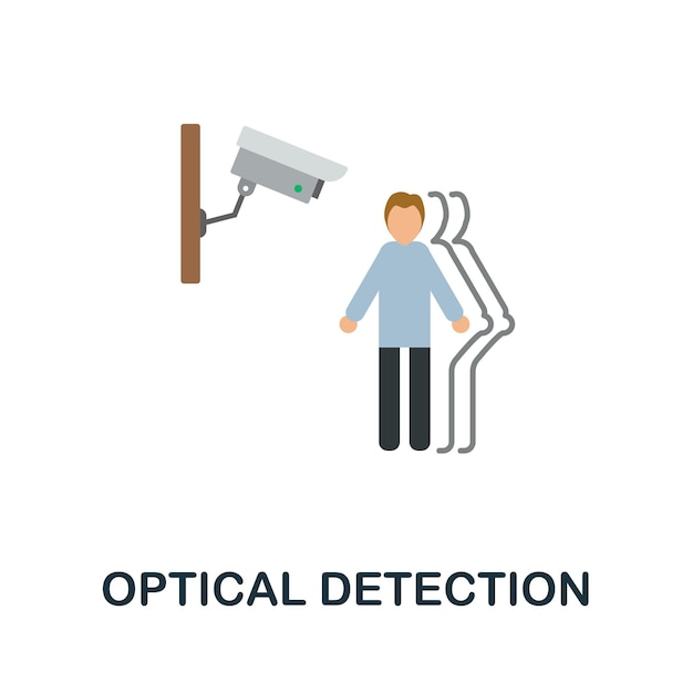 Vector optical detection flat icon colored sign from home security collection creative optical detection icon illustration for web design infographics and more