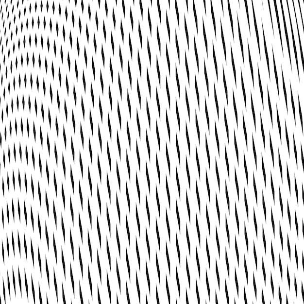 Optical illusion, creative black and white graphic moire backdrop. Decorative lined hypnotic contrast vector background.