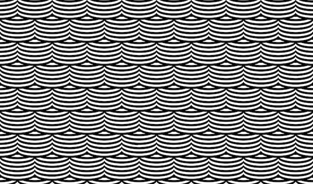 Optical illusion seamless pattern Vector stripped seamless texture duotone Abstract geometric texture