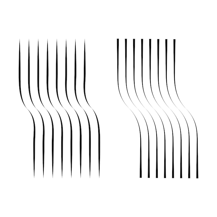 Vector optical illusion wavy lines