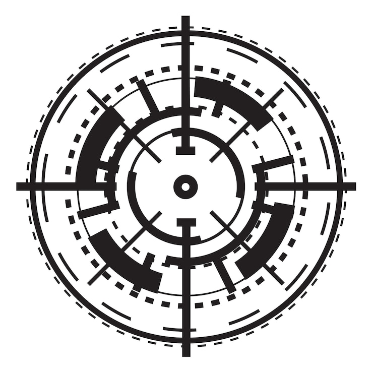 Vector optical target icon simple illustration of optical target vector icon for web design isolated on white background
