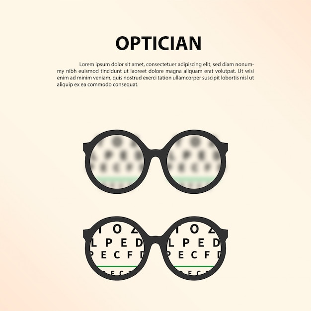 Vector opticien concept.