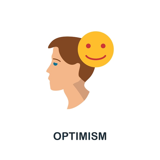 Optimism icon Simple element from core values collection Creative Optimism icon for web design templates infographics and more