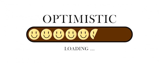 Optimistic creative loading with smiles.