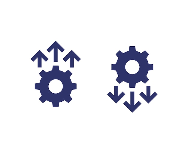 Optimization icons with arrows vector