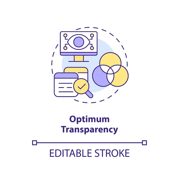 Optimum transparency concept icon