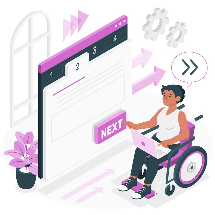 Vector next option concept illustration