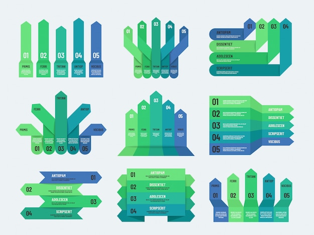 Option infographic. options, steps or process graphs, charts and diagrams for annual business report.